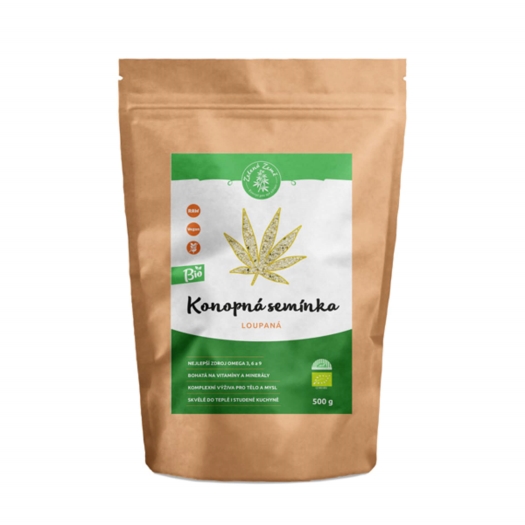Zelená krajina Konopné semienka lúpaná