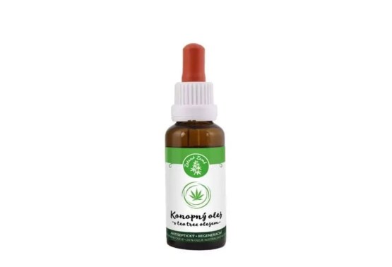 Zelená krajina Konopný olej s tea tree olejom