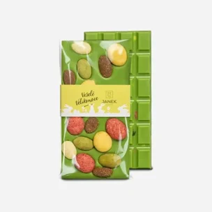 Zelená Velikonoční čokoláda s vajíčky