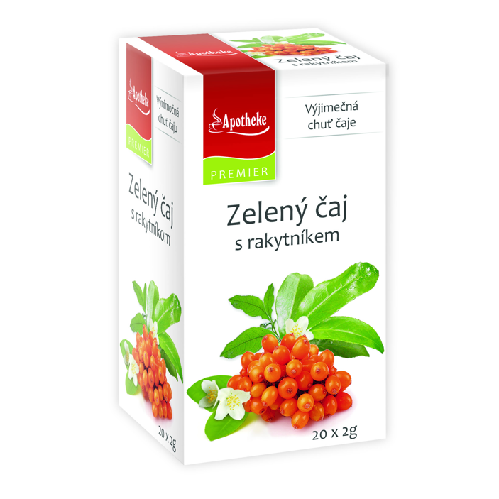 Zelený čaj s rakytníkem 20 sáčků