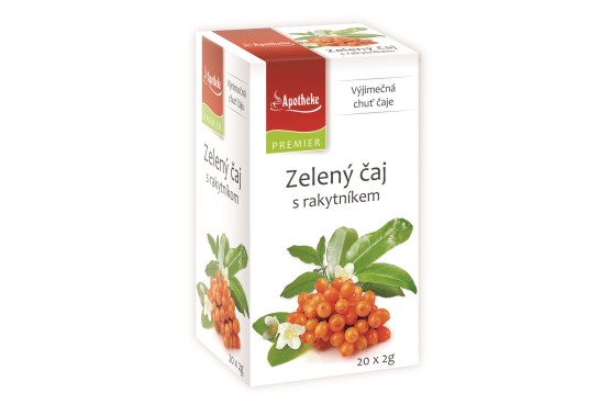 Zelený čaj s rakytníkom 20 x 2 g