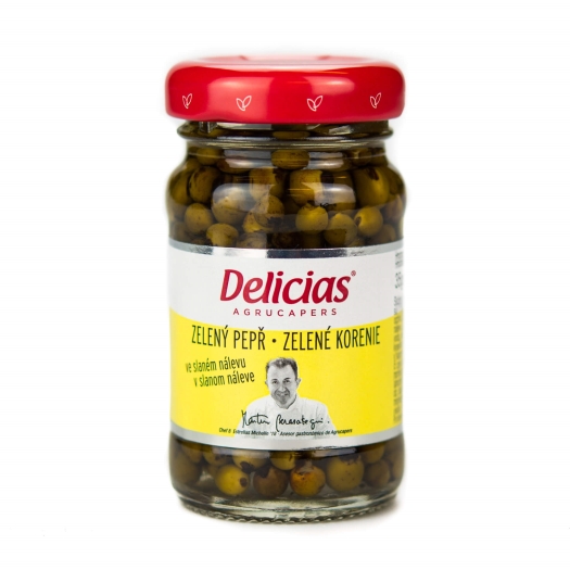 Zelený pepř ve slaném nálevu