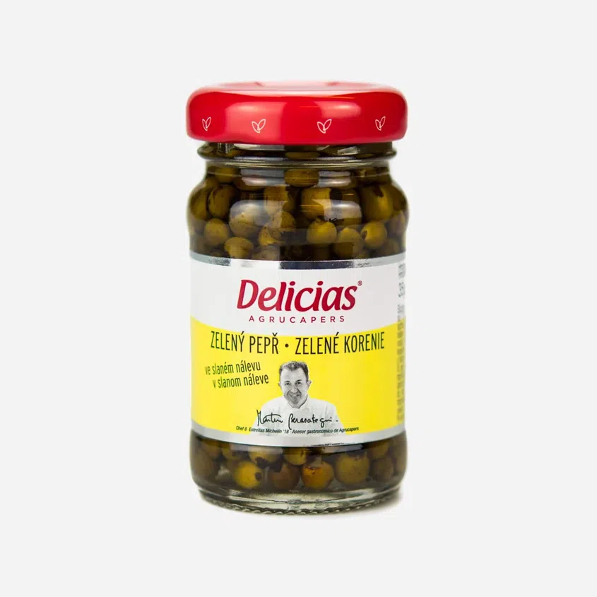 Zelený pepř ve slaném nálevu