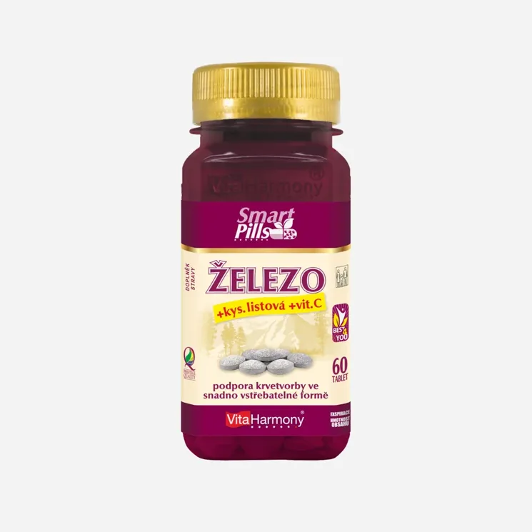 Železo 20 mg s kys. listovou a vitaminem C 6 x 60 tablet
