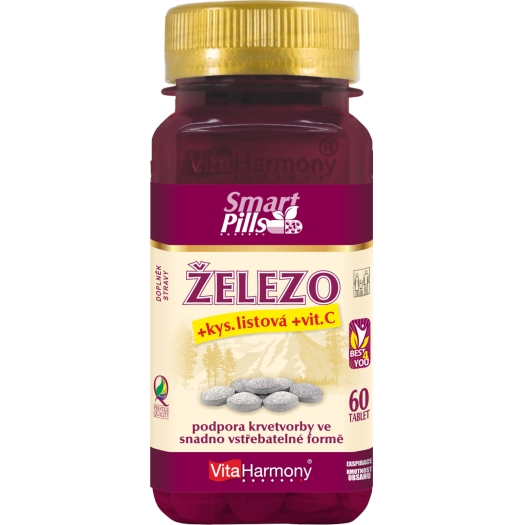 Železo 20 mg s kys. listovou a vitaminem C - 60 tbl.