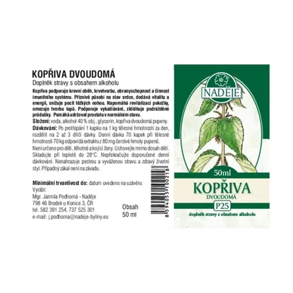 Žihľava dvojdomá tinktúra z púčikov