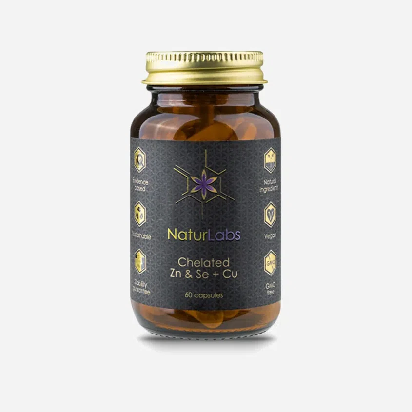 Zinek a selen chelátové + měď 60 kapslí