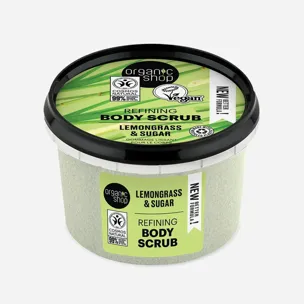 Zjemňující tělový peeling Citronová tráva a cukr 6 x 250 ml