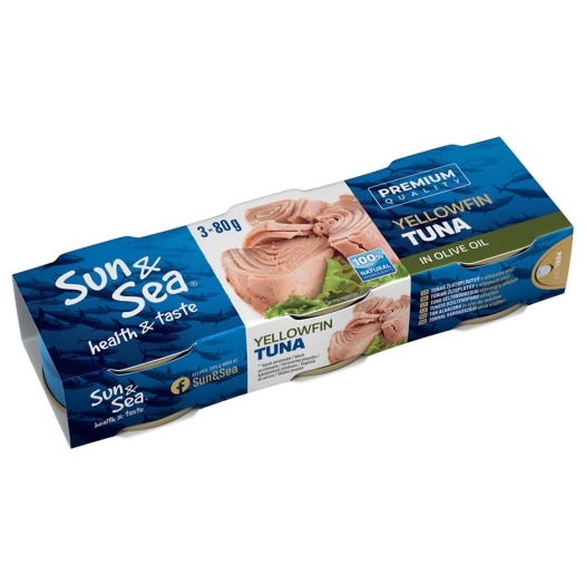 Žlutoploutvý tuňák v olivovém oleji 3 x 80 g